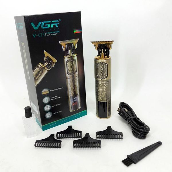 Машинка для стрижки волос VGR V-073 аккумуляторный беспроводной триммер для бороды и усов 00014463 фото