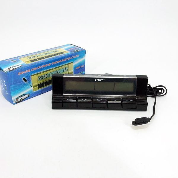 Автогодинник з термометром VST-7037 00016833 фото