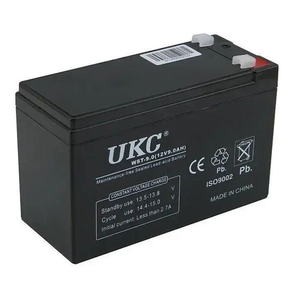 Батарея свинцово-кислотная UKC WST-9.0 12 V 9 Ah Black 00024669 фото