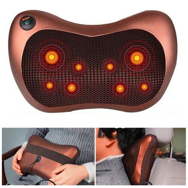 Масажна подушка Car and Home Massage Pillow, масажер для шиї автомобільний 00016798 фото