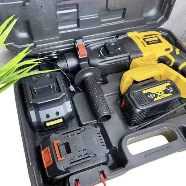 Акумуляторний безщітковий перфоратор із двома акумуляторами 18V 5Ah в кейсі ударний PD2A-18-M2 00022698 фото