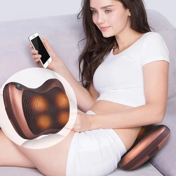 Масажна подушка Car and Home Massage Pillow, масажер для шиї автомобільний 00016798 фото