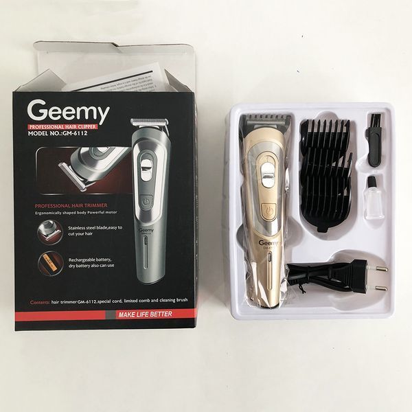 Бездротова машинка для стрижки волосся GEMEI GM-6112 акумуляторна. Колір: золотий 00015532 фото