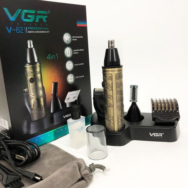 Триммер VGR 4 в 1 V-621, Мужские электробритвы для лица, Бритва для влажного удаления волос 00014484 фото