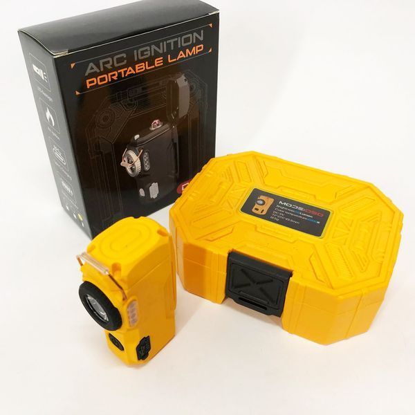 Багатофункціональний армійський ліхтар D50-SMD - індикація заряду, запальничка. Колір: жовтий 00023043 фото