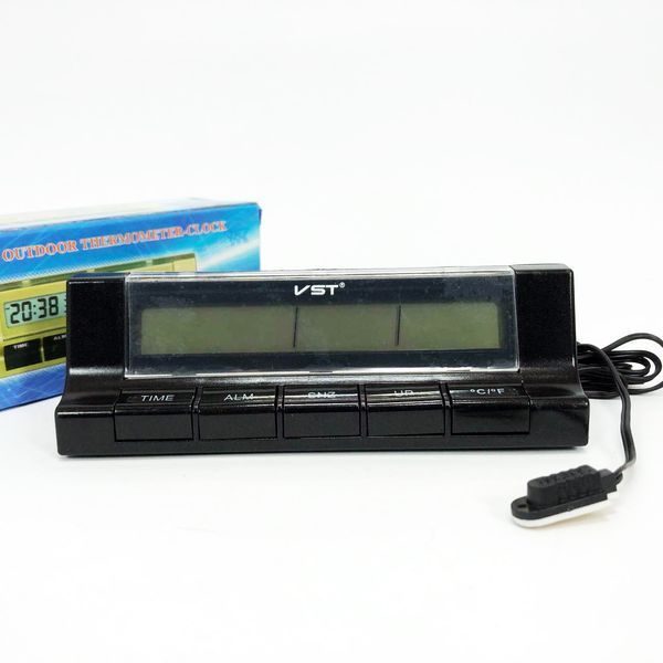 Автогодинник з термометром VST-7037 00016833 фото