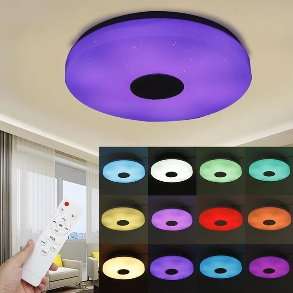 33см светодиодный RGB потолочный светильник bluetooth + пульт дистанционного управления 00023682 фото