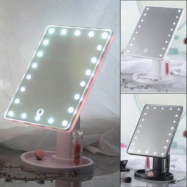 Зеркало для макияжа с 16 LED подсветкой Mirror White, Светящееся зеркало для макияжа. Цвет: белый 00015136 фото