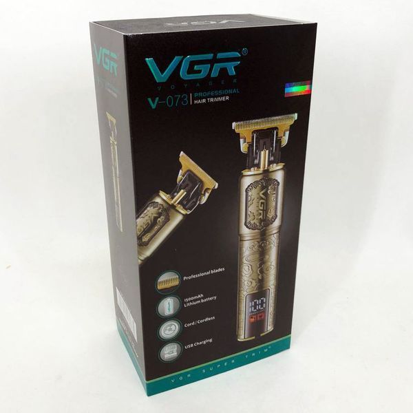 Машинка для стрижки волос VGR V-073 аккумуляторный беспроводной триммер для бороды и усов 00014463 фото