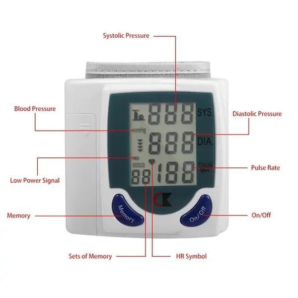 Цифровий автоматичний тонометр blood pressure monitor для вимірювання ат та пульсу -vn-31 00021833 фото