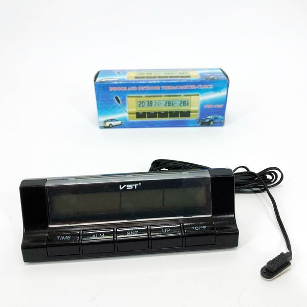 Автогодинник з термометром VST-7037 00016833 фото