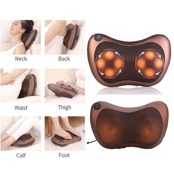 Масажна подушка Car and Home Massage Pillow, масажер для шиї автомобільний 00016798 фото