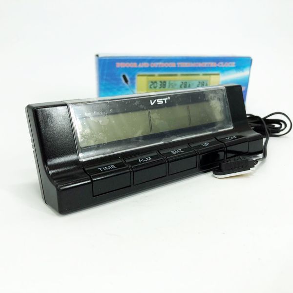 Автогодинник з термометром VST-7037 00016833 фото