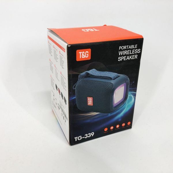 Портативная Bluetooth колонка TG339 5W с RGB подсветкой, Громкая блютуз колонка. Цвет: красный 00017223 фото
