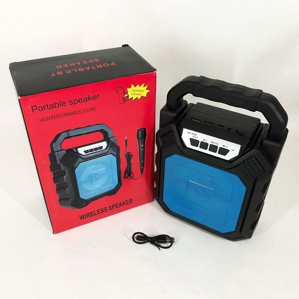 Беспроводная портативная Bluetooth колонка YF-668BT. Цвет: синий 00017797 фото