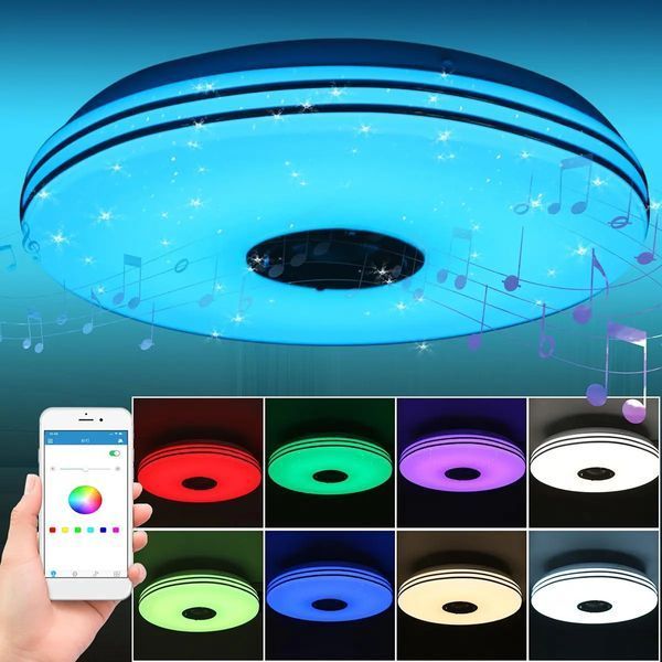 33см светодиодный RGB потолочный светильник bluetooth + пульт дистанционного управления 00023682 фото