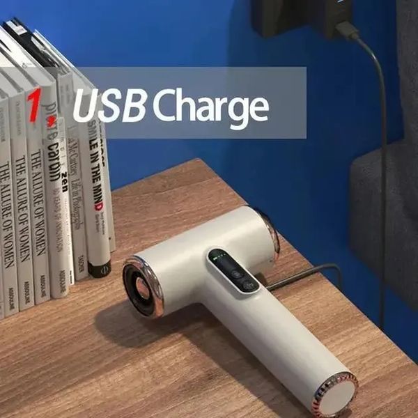 Беспроводной фен для волос с аккумуляторной батареей 200W с тремя режимами работы, с холодным/теплым воздухом 00020961 фото