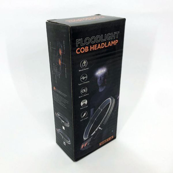 Ліхтар налобний акумуляторний BL-W691-2COB (white/red/RGB) з датчиком руху, потужний ліхтар налобний 00022933 фото