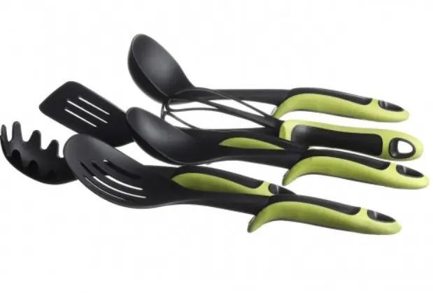 Набор кухонных принадлежностей ЗЕЛЕНЫЙ KITCHEN TOOLS, 7 предметов Кухонный набор с подставкой 00020428 фото