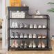 Полка для обуви стеллаж Shoe RACK 5 ярусов металлическая, Органайзер для хранения обуви. Цвет: черный 00013381 фото 3