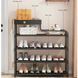 Полка для обуви стеллаж Shoe RACK 5 ярусов металлическая, Органайзер для хранения обуви. Цвет: черный 00013381 фото 4