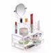 Акриловий органайзер для зберігання косметики з дзеркалом, настільний бокс, Cosmetic Storage Box, TS 00012758 фото 6