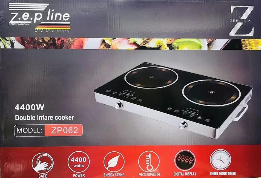 Інфрачервона двоконфоркова електроплита Zepline ZP-062 00020922 фото