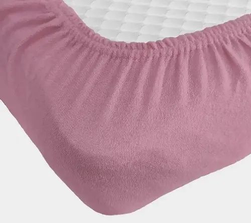 лавандовый Простынь махровая на резинке с наволочками Anisa (220х240+30 см) 00014266 фото