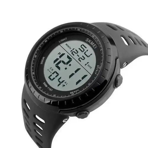 Годинник наручний чоловічий SKMEI 1167BK BLACK, армійський годинник протиударний. Колір: чорний 00022029 фото