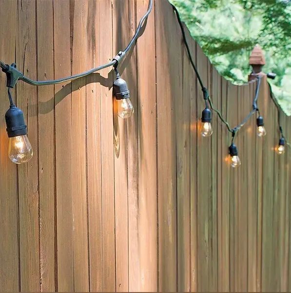 Ретро гирлянда на мощной солнечной батарее 5 м 15 лампочек Bulbs 00024807 фото