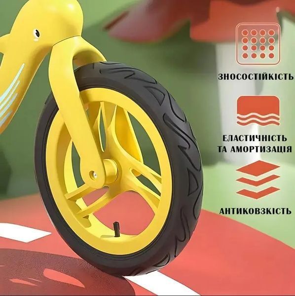 Велобег с дельфином, складной беговел от 2 до 5 лет, надувные колеса 12", нагрузка до 40 кг, ВА03 4 кг 00016047 фото