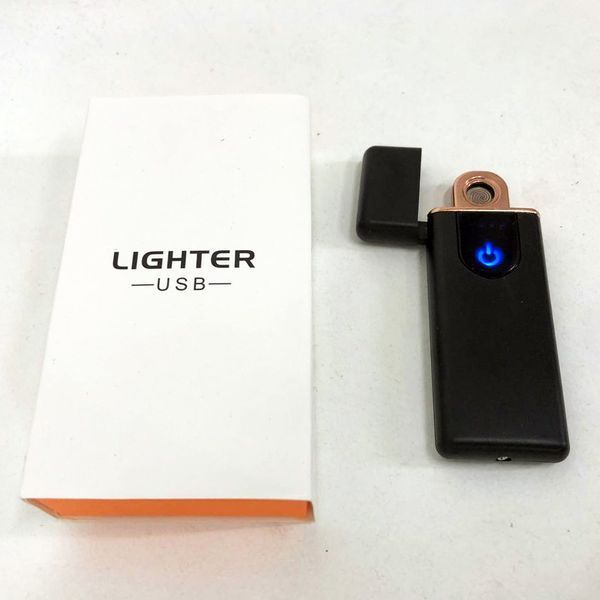 Электрозажигалка USB ZGP ABS, сенсорная зажигалка электрическая спиральная. Цвет: черный 00023021 фото