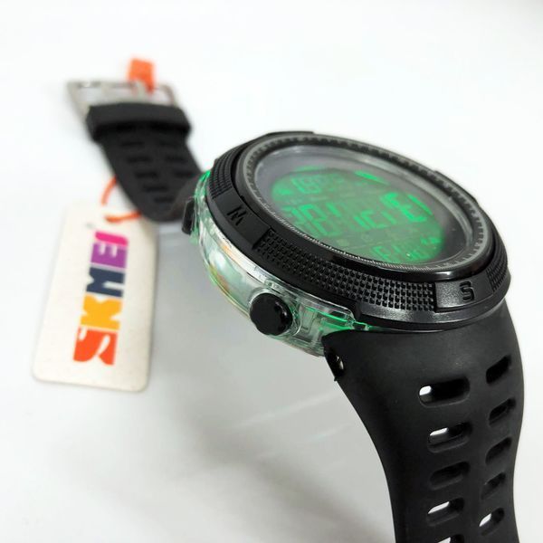 Часы наручные мужские SKMEI 2070BK BLACK, водостойкие тактические часы. Цвет: черный 00022425 фото
