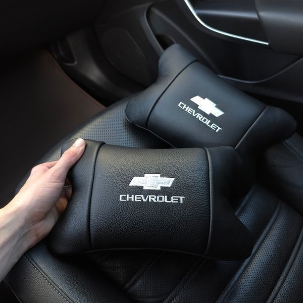 Автомобильные подушки Chevrolet из натуральной итальянской кожи + кожаный брелок в подарок 00016881 фото