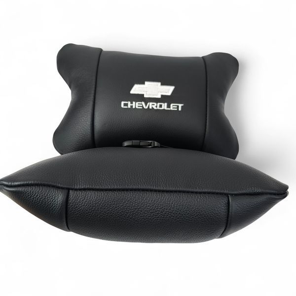 Автомобильные подушки Chevrolet из натуральной итальянской кожи + кожаный брелок в подарок 00016881 фото