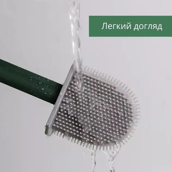 Ершик для унитаза с силиконовой гибкой щеткой 00012830 фото