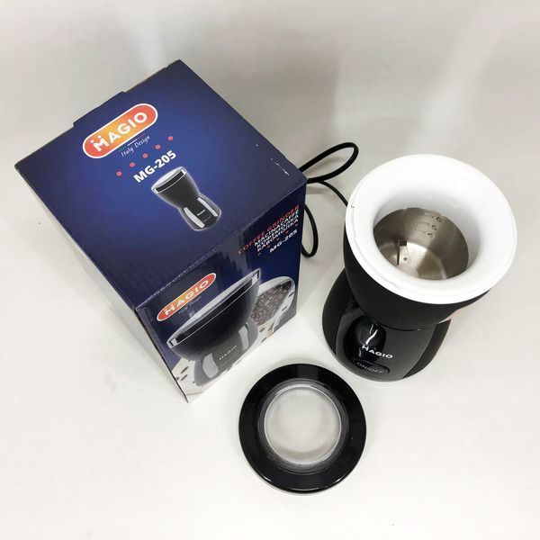 Кофемолка MAGIO MG-205 200 Вт, Кофемолка бытовая электрическая, Портативная кофемолка, Измельчитель кофе 00018860 фото