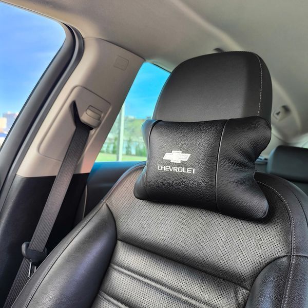 Автомобильные подушки Chevrolet из натуральной итальянской кожи + кожаный брелок в подарок 00016881 фото