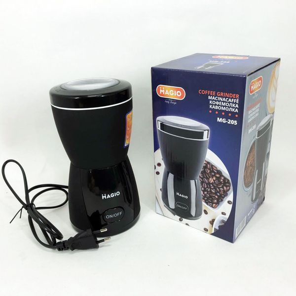 Кофемолка MAGIO MG-205 200 Вт, Кофемолка бытовая электрическая, Портативная кофемолка, Измельчитель кофе 00018860 фото