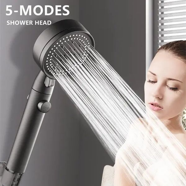 Насадка лейка для душа высокого давления 4 режима с кнопкой включения SHOWER AA1-4 00014195 фото