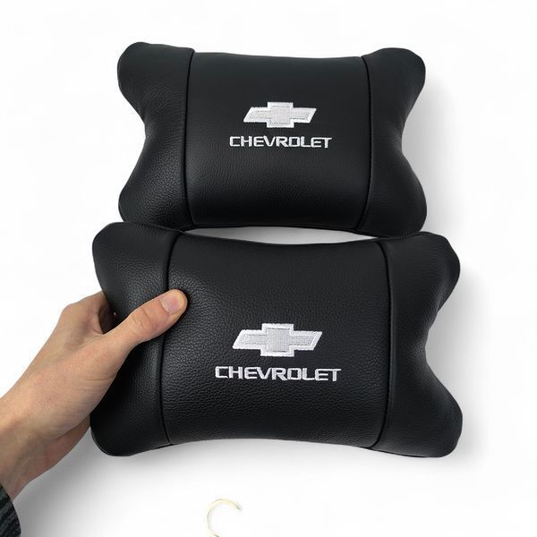 Автомобильные подушки Chevrolet из натуральной итальянской кожи + кожаный брелок в подарок 00016881 фото