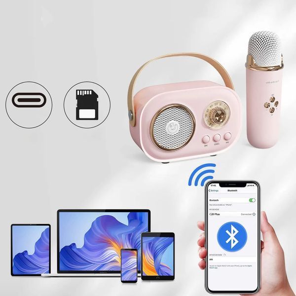 Бездротовий мікрофон для караоке, колонка SPEAKER C20 PLUS 00017333 фото