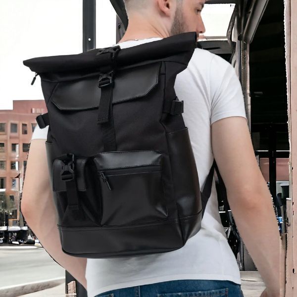 Рюкзак Rolltop мужской женский для путешествий и ноутбука, Ролтоп большой для города 00018293 фото