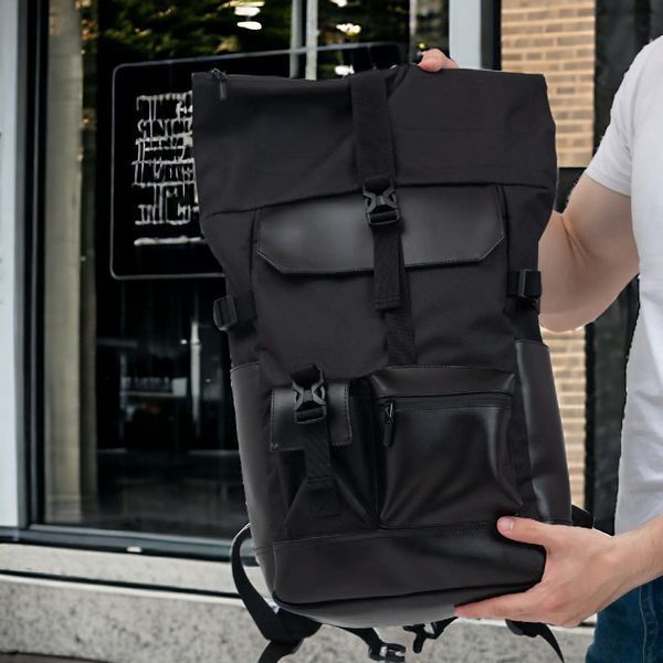 Рюкзак Rolltop мужской женский для путешествий и ноутбука, Ролтоп большой для города 00018293 фото
