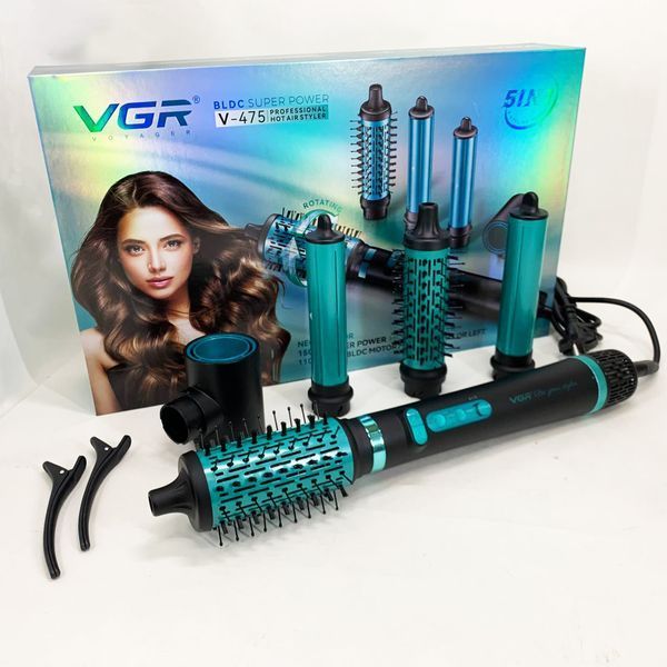 Фен-стайлер VGR 5 в 1 V-475. Колір: чорний 00014963 фото