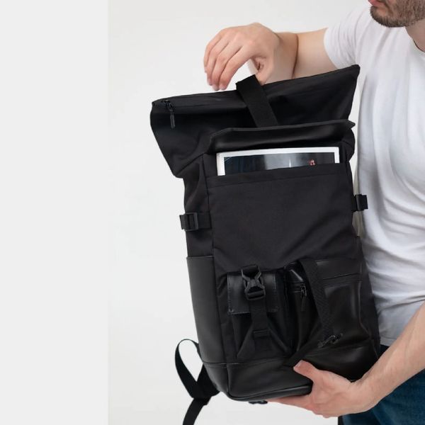 Рюкзак Rolltop мужской женский для путешествий и ноутбука, Ролтоп большой для города 00018293 фото