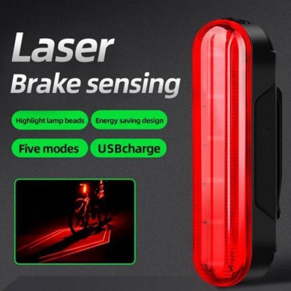 Велосипедный фонарь аккумуляторный LEADBIKE LD80-6LED с лазерной разметкой велофонарь, Фонарь стоп 00016786 фото