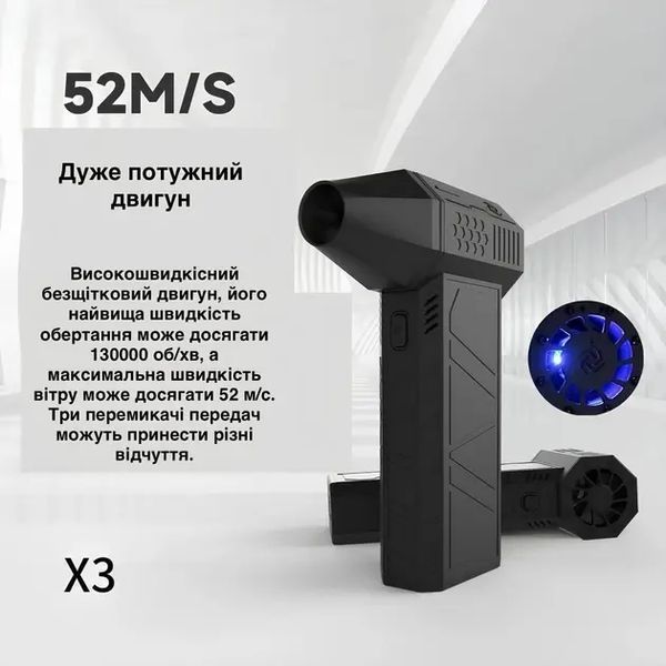 Ручной аккумуляторный мини-турбовентилятор, компрессор Mini Turbo Jet Fan 00020781 фото