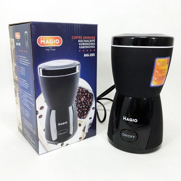 Кофемолка MAGIO MG-205 200 Вт, Кофемолка бытовая электрическая, Портативная кофемолка, Измельчитель кофе 00018860 фото
