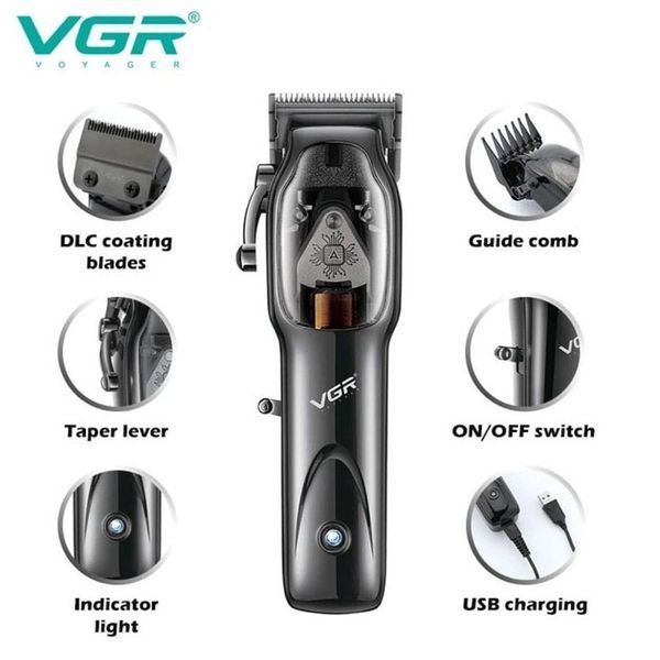 Машинка для стрижки волос VGR Hair Clipper V-653 Voyager, беспроводная электробритва, для дома 00014379 фото